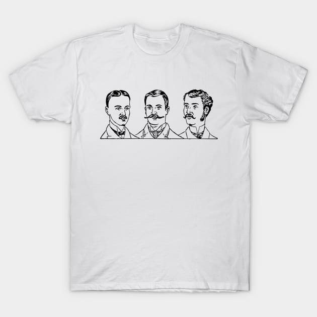 3 Mustaches T-Shirt by nerdamus